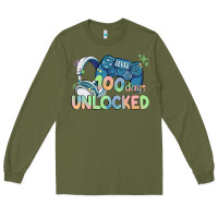 Army Green level 100 days unlocked Long Sleeve Tee - MaliasSmallBusiness