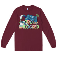 Burgundy level 100 days unlocked Long Sleeve Tee - MaliasSmallBusiness