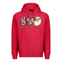 Cardinal Peace love pink Christmas Premium Hoodie - NancyCooperArtShop