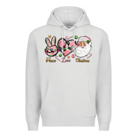 Dove Grey Peace love pink Christmas Premium Hoodie - NancyCooperArtShop