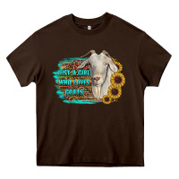 Chocolate Brown just a girl who loves goats Heavy Core Tee - RanaPortraitStore
