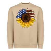 Mushroom american flag sunflower Heavyweight Sweatshirt - Jasminsmagicworld