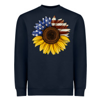 Navy american flag sunflower Heavyweight Sweatshirt - Jasminsmagicworld