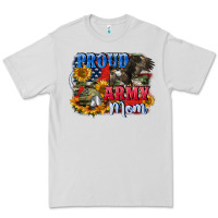 Dove Grey Proud army mom 4th of july Premium Tee - CowGirlArtShop