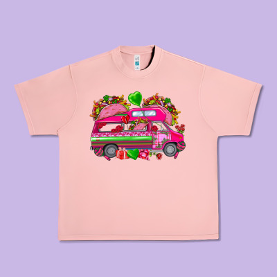 Valentines Day Tacos Truck Urban Heavy Tee Designed By Nancycooperartshop
