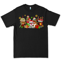 Black christmas cow coffee cups Premium Tee - AdoDesignShop