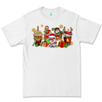 White christmas cow coffee cups Premium Tee - AdoDesignShop