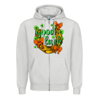 Dove Grey St.Patrick's Good Luck Zipper Hoodie - BundleAndBundleShop