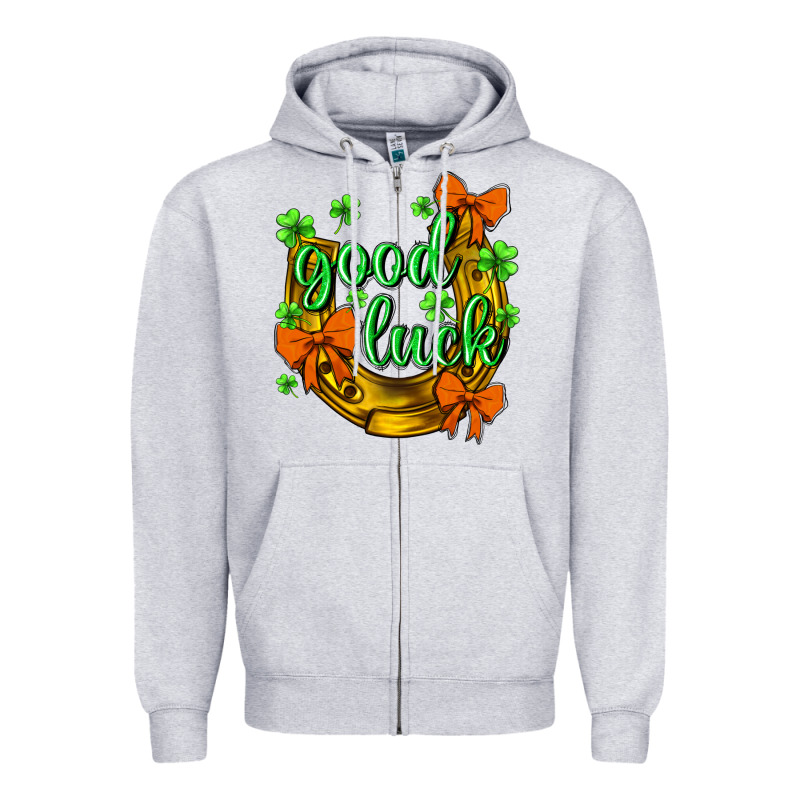 St.patrick's Good Luck Zipper Hoodie by BundleAndBundleShop | Teevron
