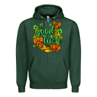 Sports Green St.Patrick's Good Luck Zipper Hoodie - BundleAndBundleShop