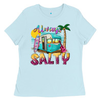 Baby Blue always salty with caravan Ladies Tee - texasbilliewilder