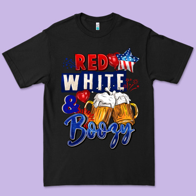 Red White And Boozy 4th Of July Premium Tee Designed By Cowgirlartshop