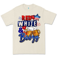 Bone Red white and boozy 4th of july Premium Tee - CowGirlArtShop