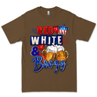 Cacao Red white and boozy 4th of july Premium Tee - CowGirlArtShop