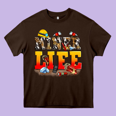 Miner Life Heavy Core Tee Designed By Zillion Design Studio