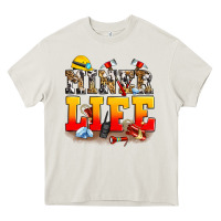 Cream miner life Heavy Core Tee - Zillion Design Studio