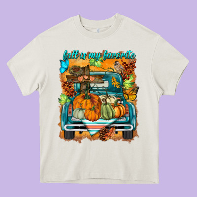 Fall Is My Favorite Heavy Core Tee Designed By Barkaloodesign