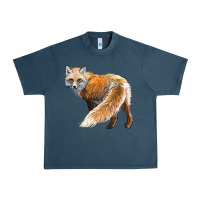 Midnight Navy Red Fox Urban Heavy Tee - LillyAllenDesigns
