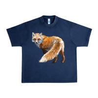Navy Red Fox Urban Heavy Tee - LillyAllenDesigns