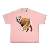 Salmon Red Fox Urban Heavy Tee - LillyAllenDesigns