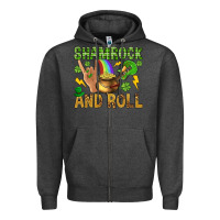 Charcoal Heather Shamrock and roll Zipper Hoodie - BundleAndBundleShop