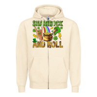 Sandshell Shamrock and roll Zipper Hoodie - BundleAndBundleShop