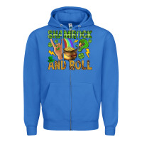 True Royal Shamrock and roll Zipper Hoodie - BundleAndBundleShop