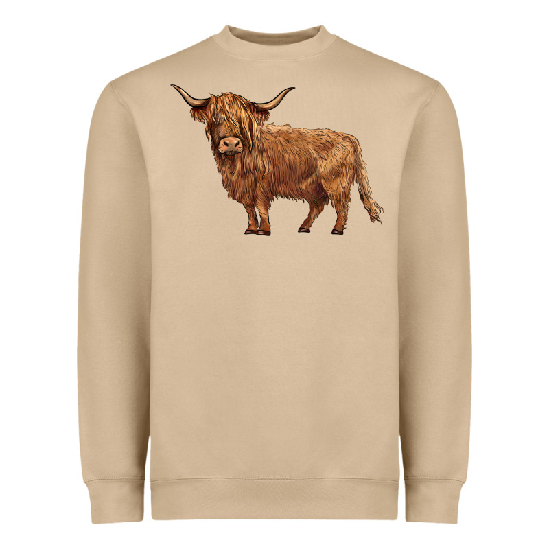 Highland Cow Heavyweight Sweatshirt by BarkalooDesign | Teevron
