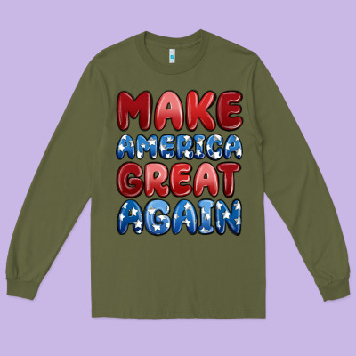 Make America Great Again Long Sleeve Tee Designed By Maliassmallbusiness