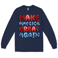 Navy make america great again Long Sleeve Tee - MaliasSmallBusiness