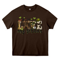 Chocolate Brown love my soldier Heavy Core Tee - Zillion Design Studio