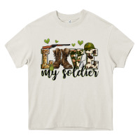 Cream love my soldier Heavy Core Tee - Zillion Design Studio