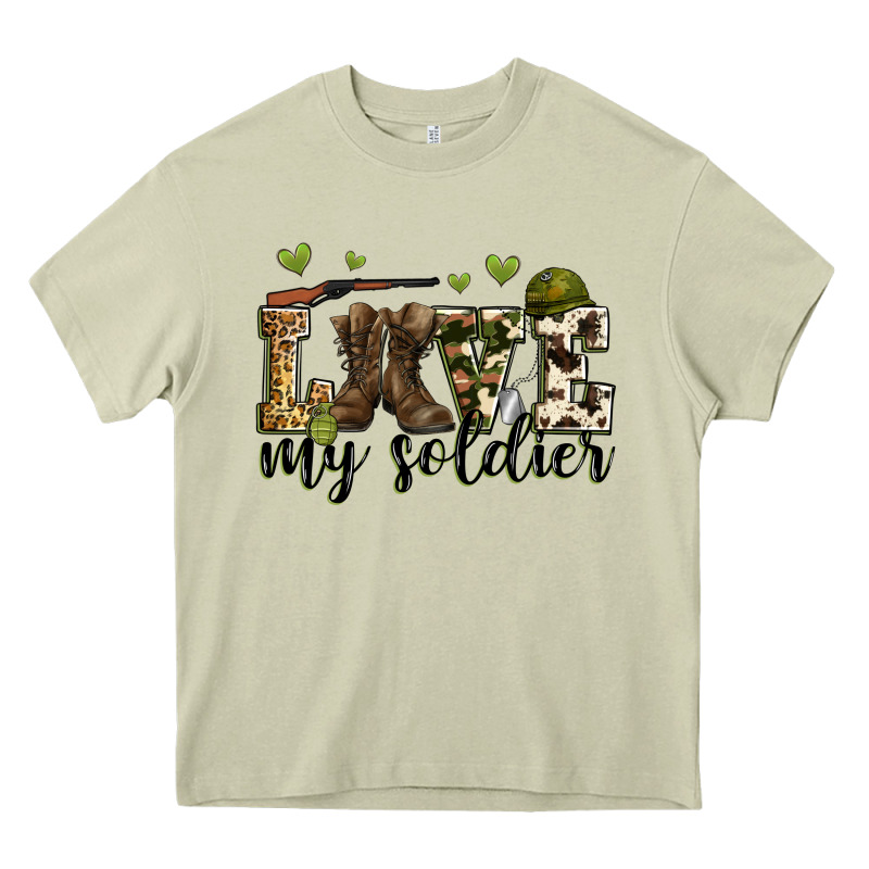 Love My Soldier Heavy Core Tee by Zillion Design Studio | Teevron
