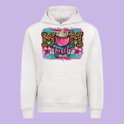 Mom Fuel Coffee Cup Urban Hoodie Designed By Oliviacreatesart