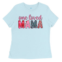 Baby Blue one loved mama Ladies Tee - JahusDesignShop