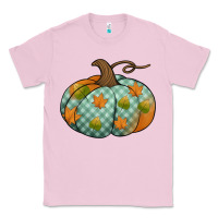 Bubblegum Pink blue plaid autumn pumpkin Classic Tee - Jasminsmagicworld