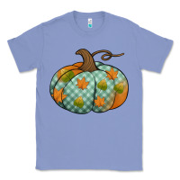 Colony Blue blue plaid autumn pumpkin Classic Tee - Jasminsmagicworld