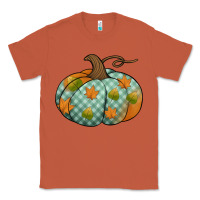 Copper blue plaid autumn pumpkin Classic Tee - Jasminsmagicworld