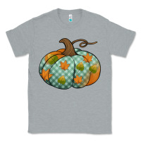 Heather Grey blue plaid autumn pumpkin Classic Tee - Jasminsmagicworld
