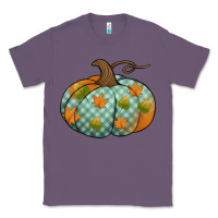 Lavender blue plaid autumn pumpkin Classic Tee - Jasminsmagicworld