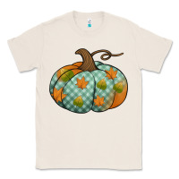 Natural blue plaid autumn pumpkin Classic Tee - Jasminsmagicworld