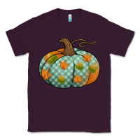Plum blue plaid autumn pumpkin Classic Tee - Jasminsmagicworld