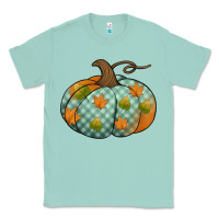 Seafoam blue plaid autumn pumpkin Classic Tee - Jasminsmagicworld