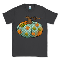 Smoke blue plaid autumn pumpkin Classic Tee - Jasminsmagicworld