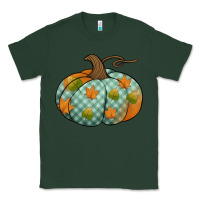 Sports Green blue plaid autumn pumpkin Classic Tee - Jasminsmagicworld