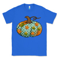 True Royal blue plaid autumn pumpkin Classic Tee - Jasminsmagicworld