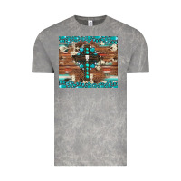 Cloud Rock gemstone and cross with cowhide Vintage Tee - Artiststas