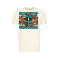 Vintage Arctic gemstone and cross with cowhide Vintage Tee - Artiststas