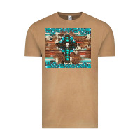 Gemstone And Cross With Cowhide Vintage Tee | Teevron
