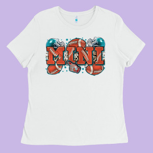 Mini American Football Ladies Tee Designed By Zillion Design Studio